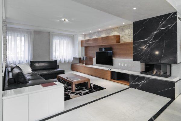 marble fireplace and floor