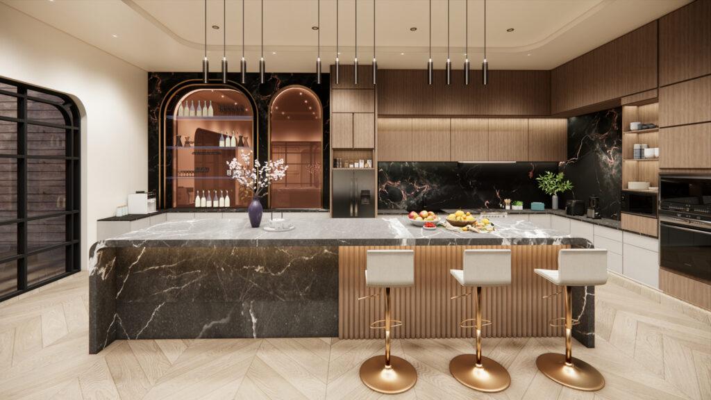 natural stone kitchen design